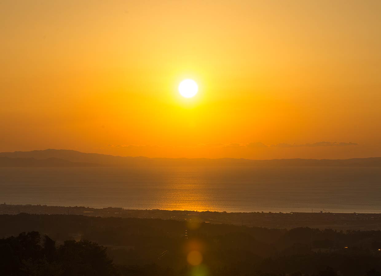 くろべ牧場　夕暮れ時